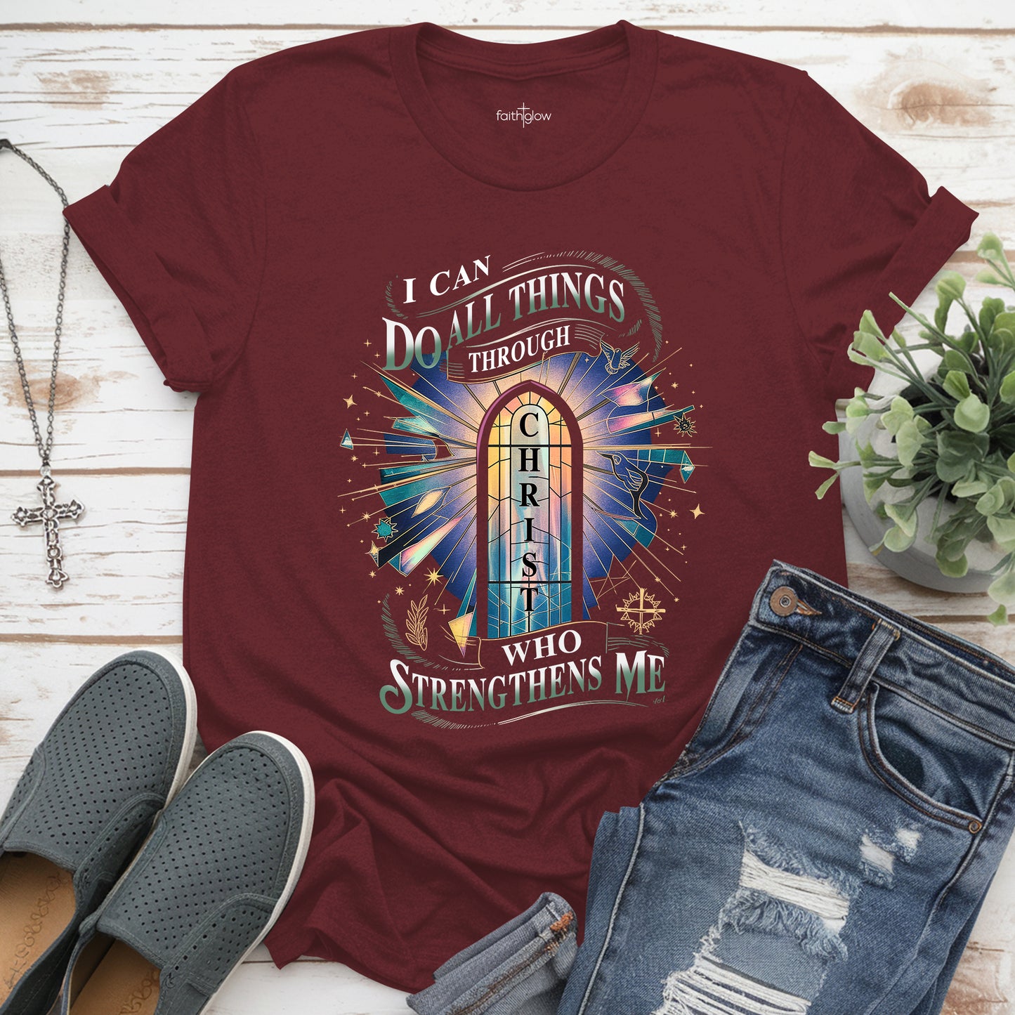 I Can Do All Things Through Christ Who Strengthens Me Christian T Shirt