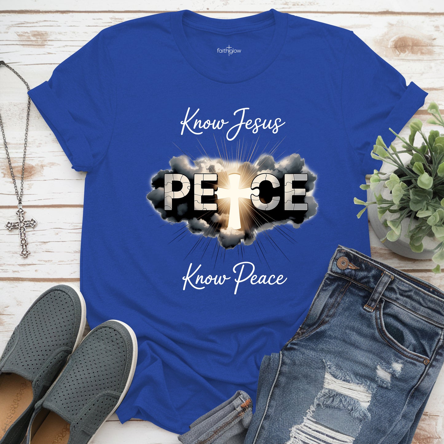 Know Jesus Know Peace Christian T Shirt