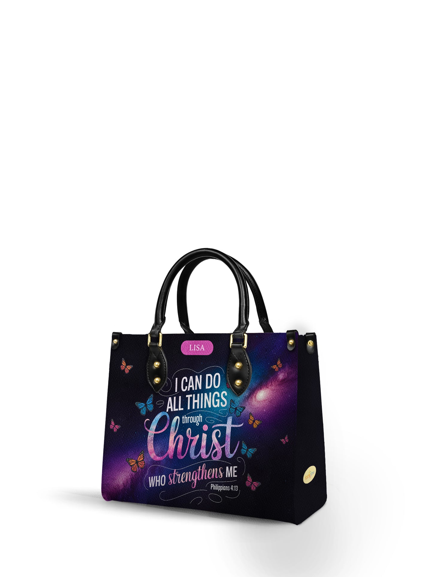 I Can Do All Things Through Christ Who Strengthens Me Christian Leather Church Bag