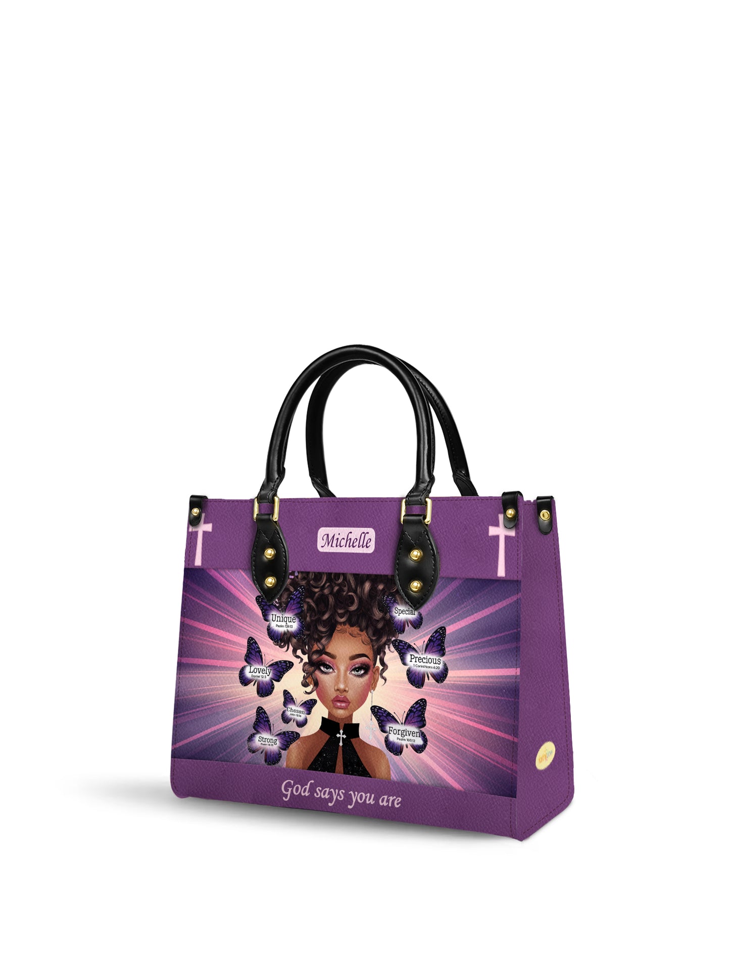 God Says You Are Christian Leather Church Bag