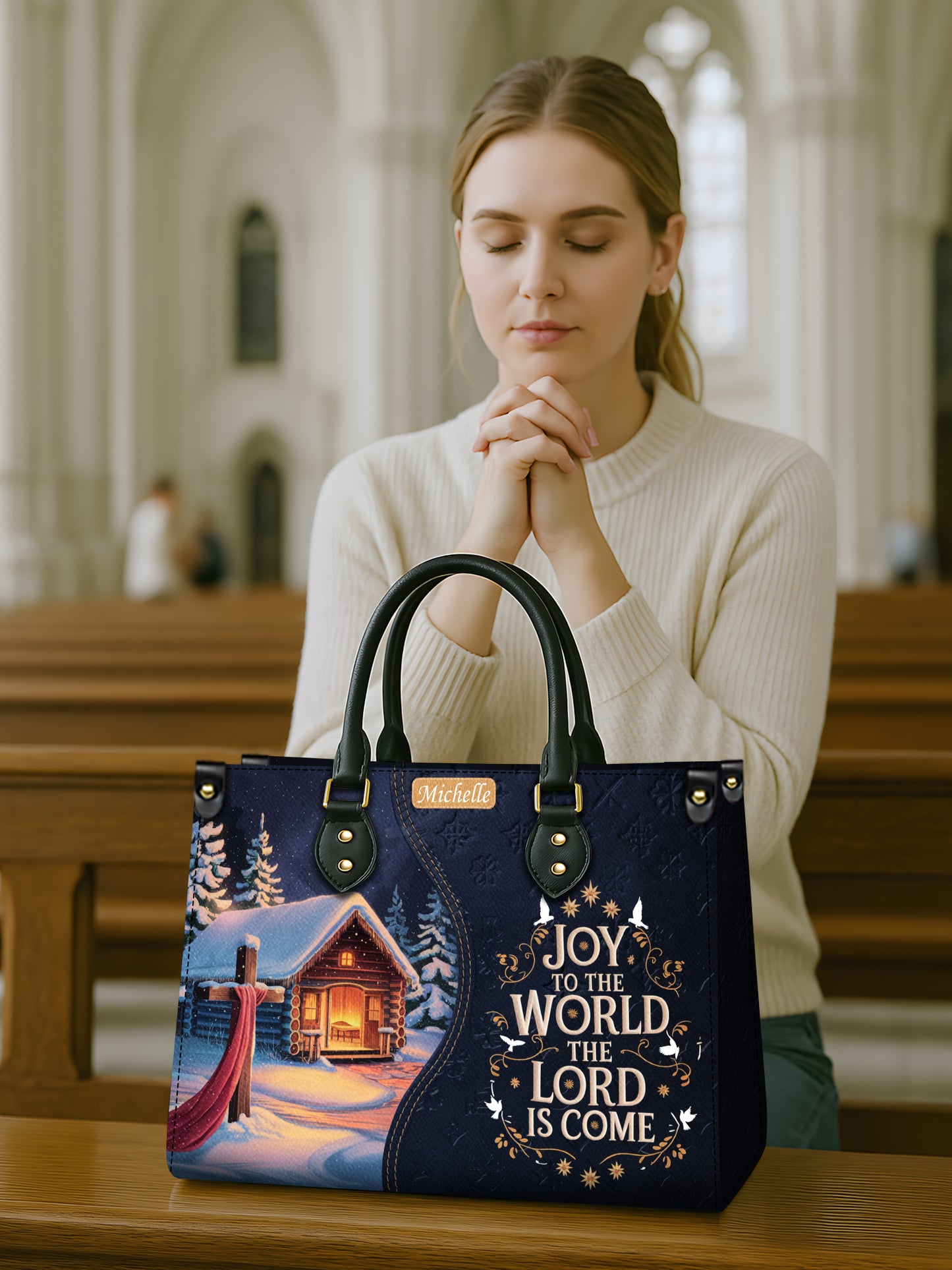 Joy To The World The Lord Is Come Christian Leather Church Bag