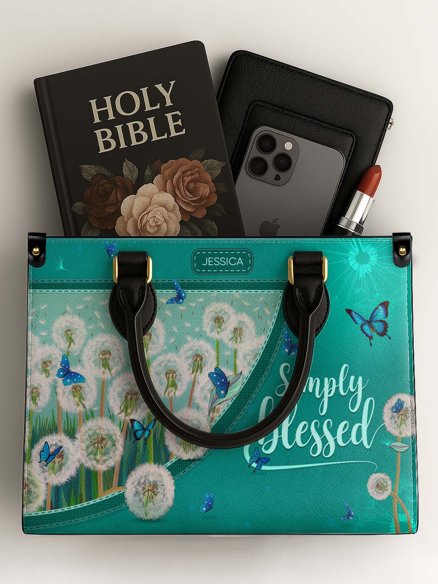 Simply Blessed Christian Leather Church Bag