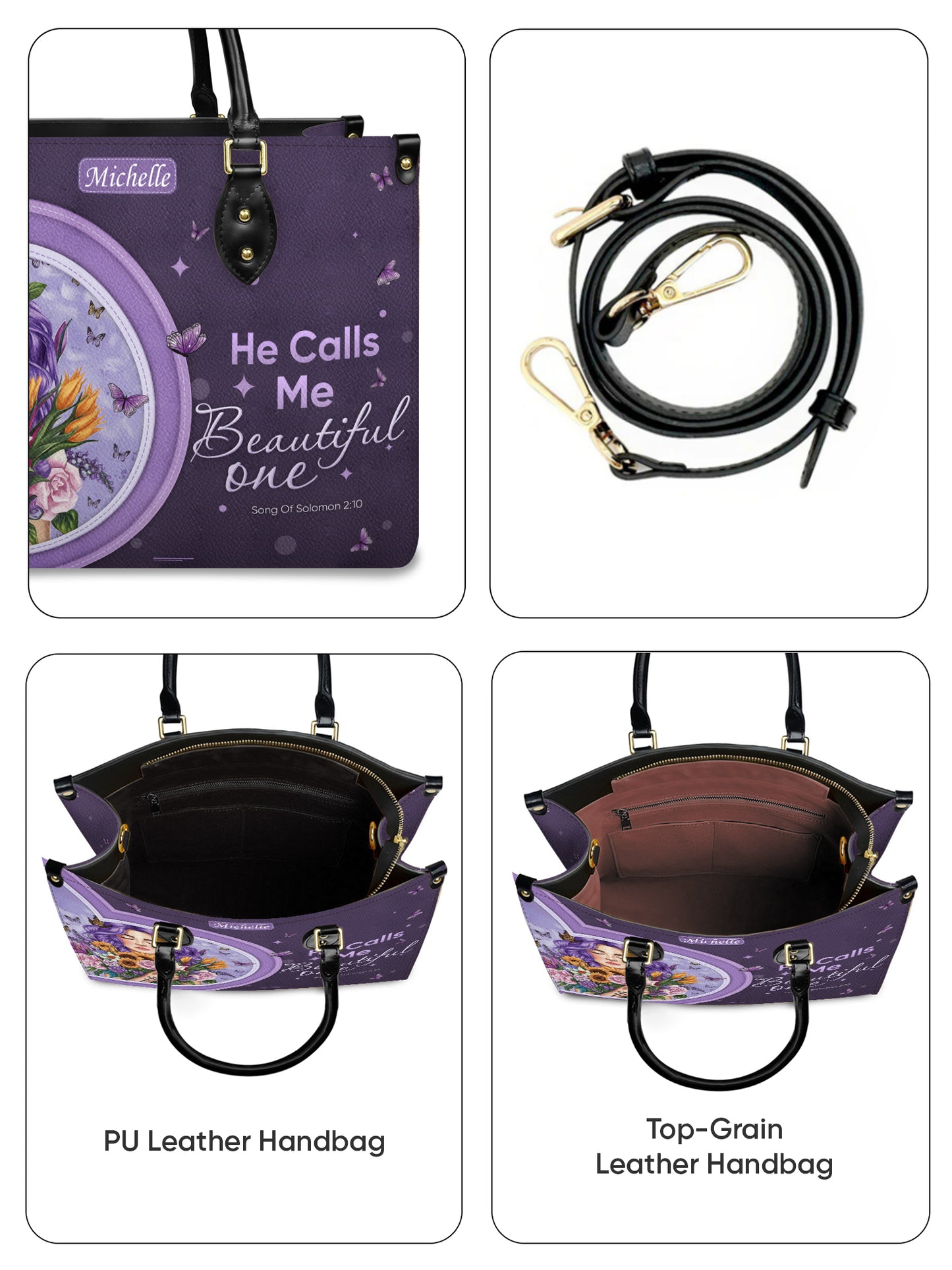 He Calls Me Beautiful One Christian Leather Church Bag