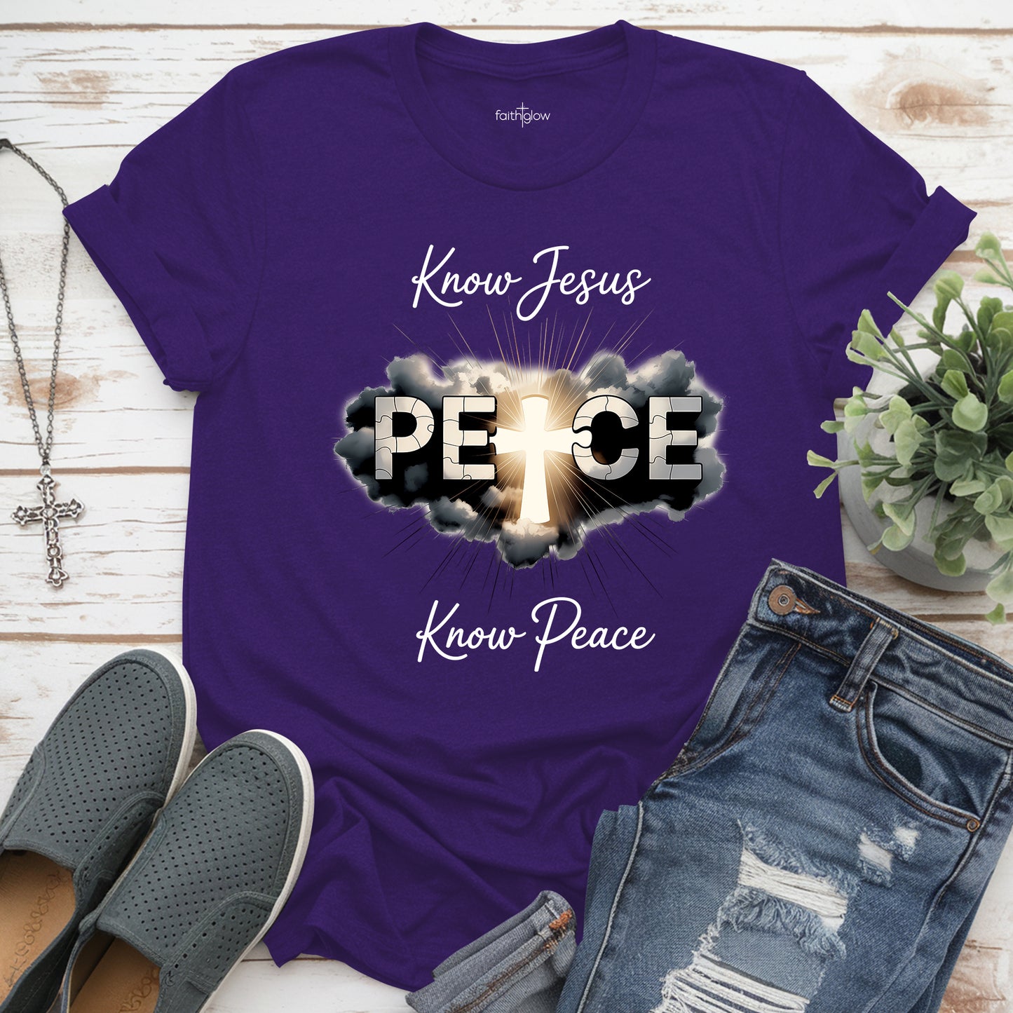 Know Jesus Know Peace Christian T Shirt