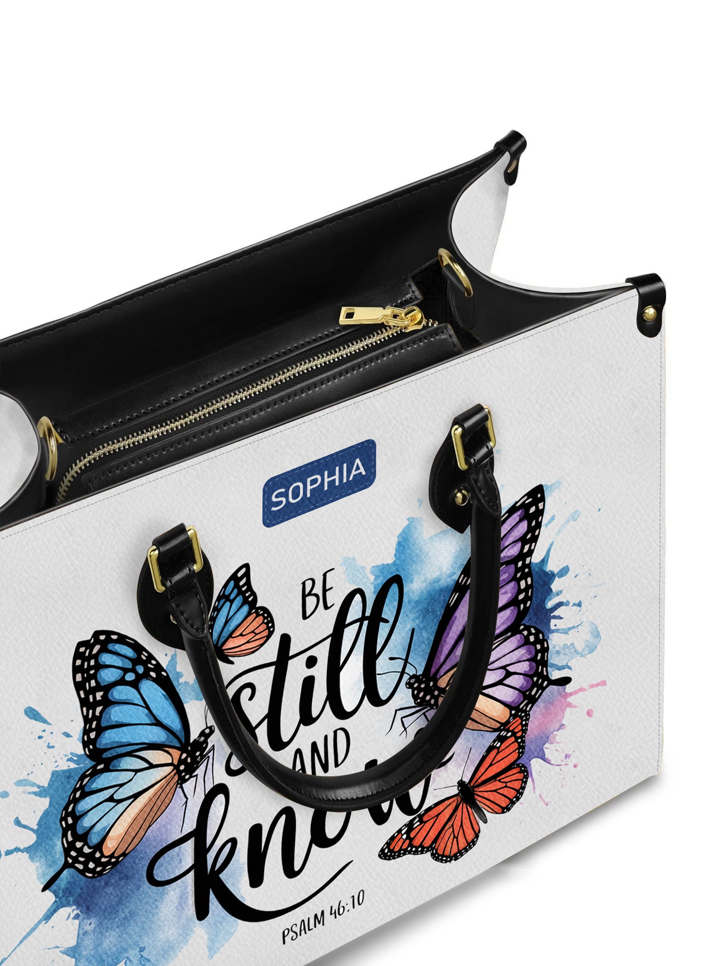 Be Still And Know Christian Leather Church Bag