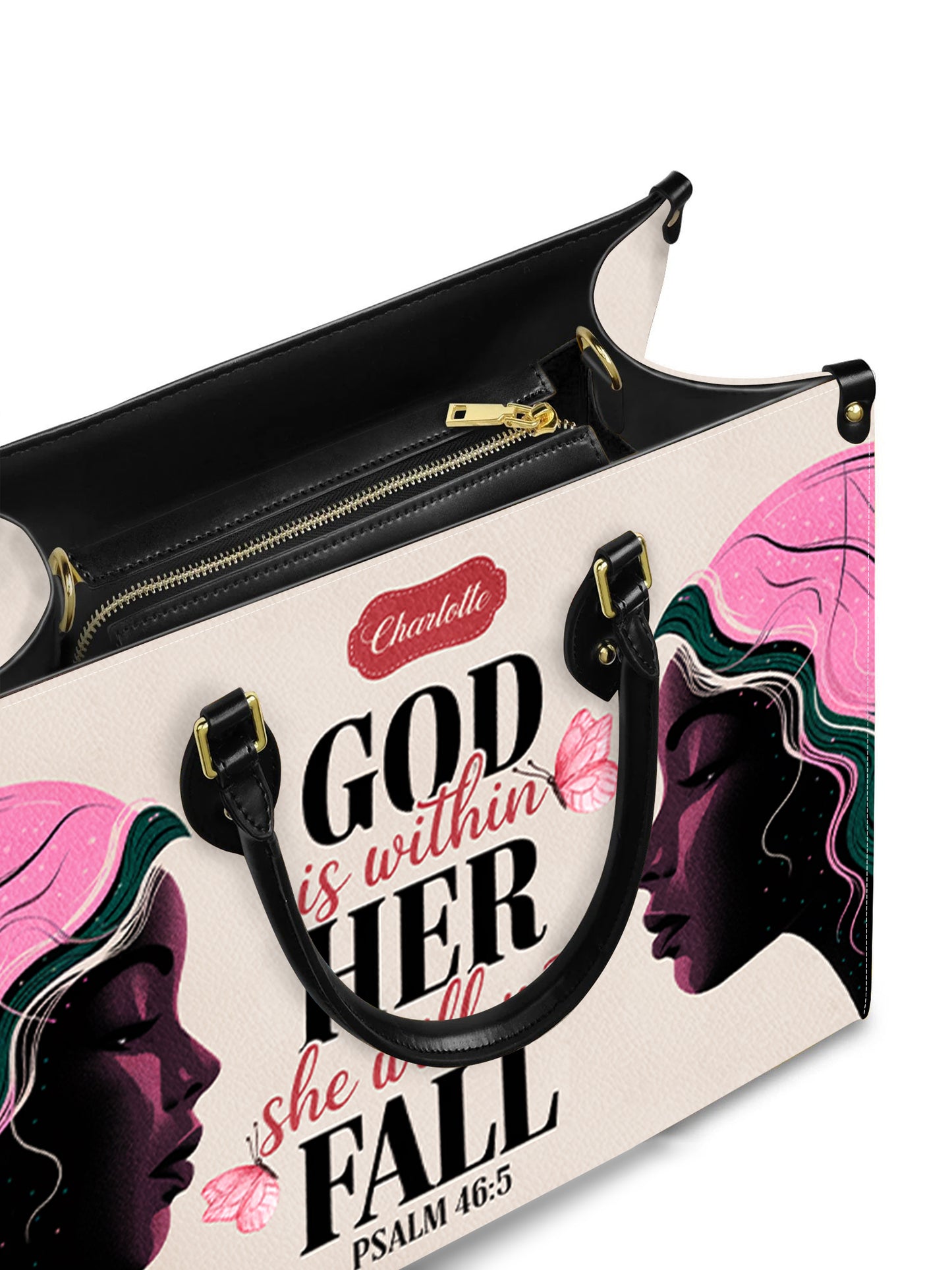 God Is Within Her She Will Not Fall Christian Leather Church Bag