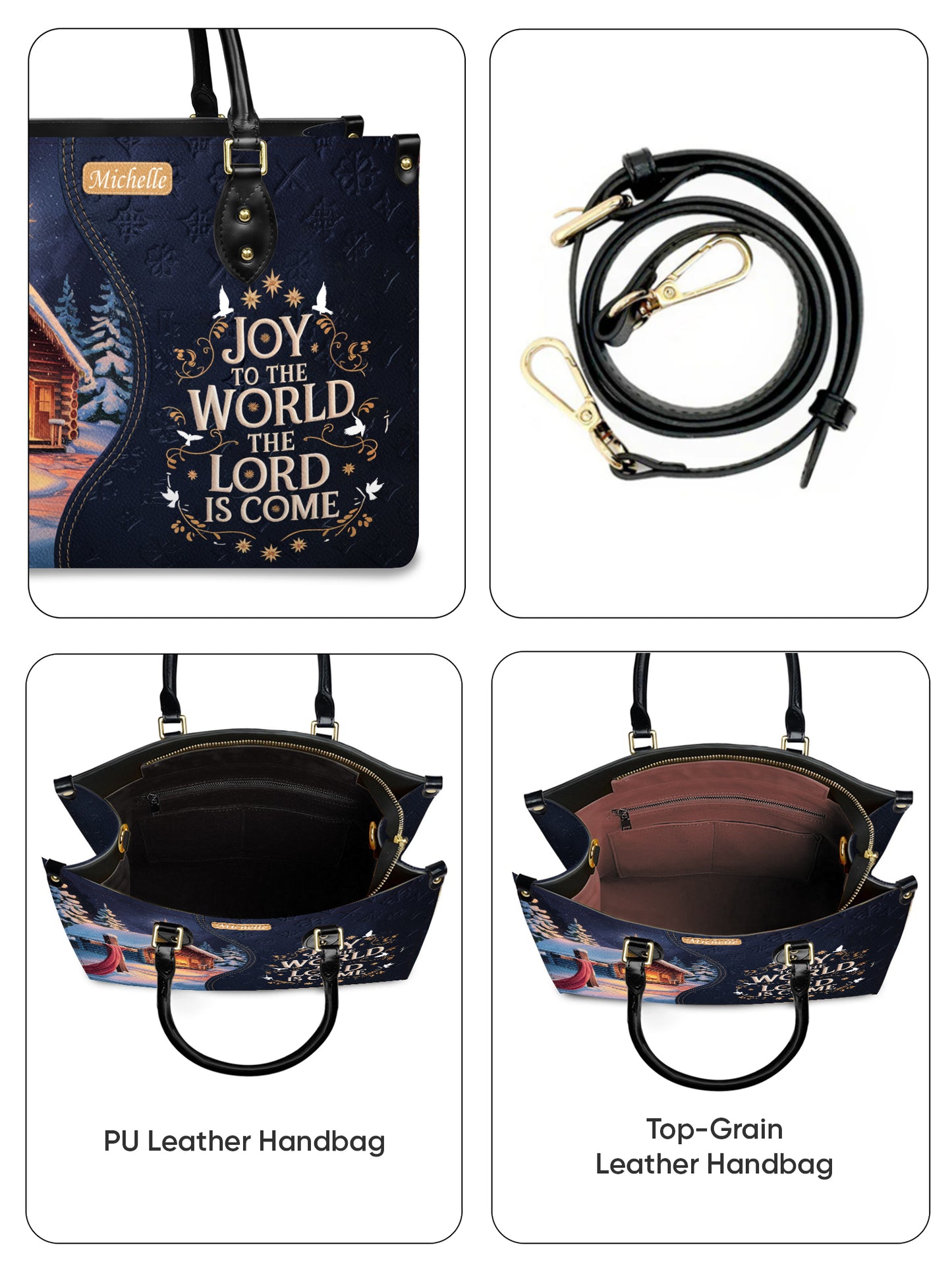 Joy To The World The Lord Is Come Christian Leather Church Bag