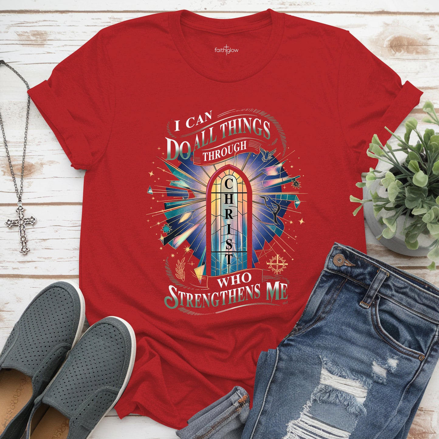 I Can Do All Things Through Christ Who Strengthens Me Christian T Shirt