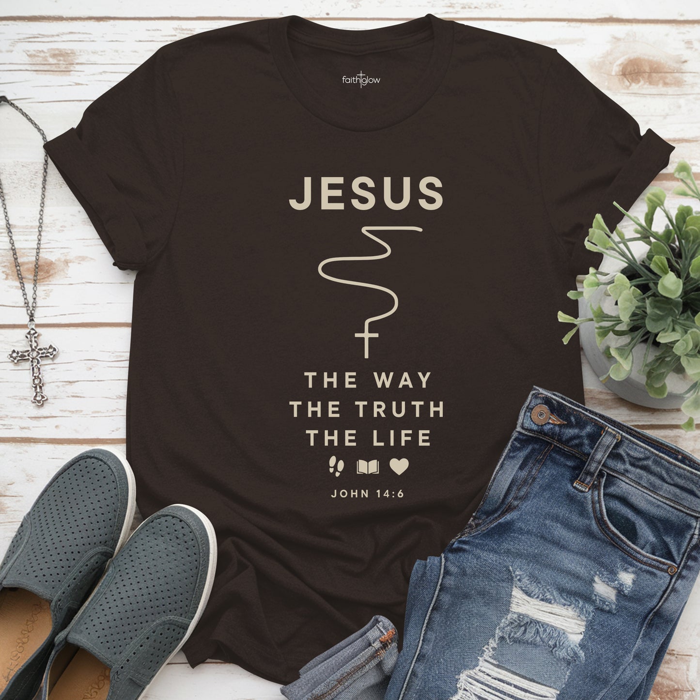Jesus – The Way, The Truth, The Life Christian T Shirt