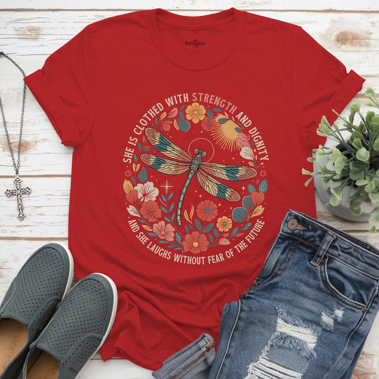 She Is Clothed With Strength And Dignity Christian T Shirt