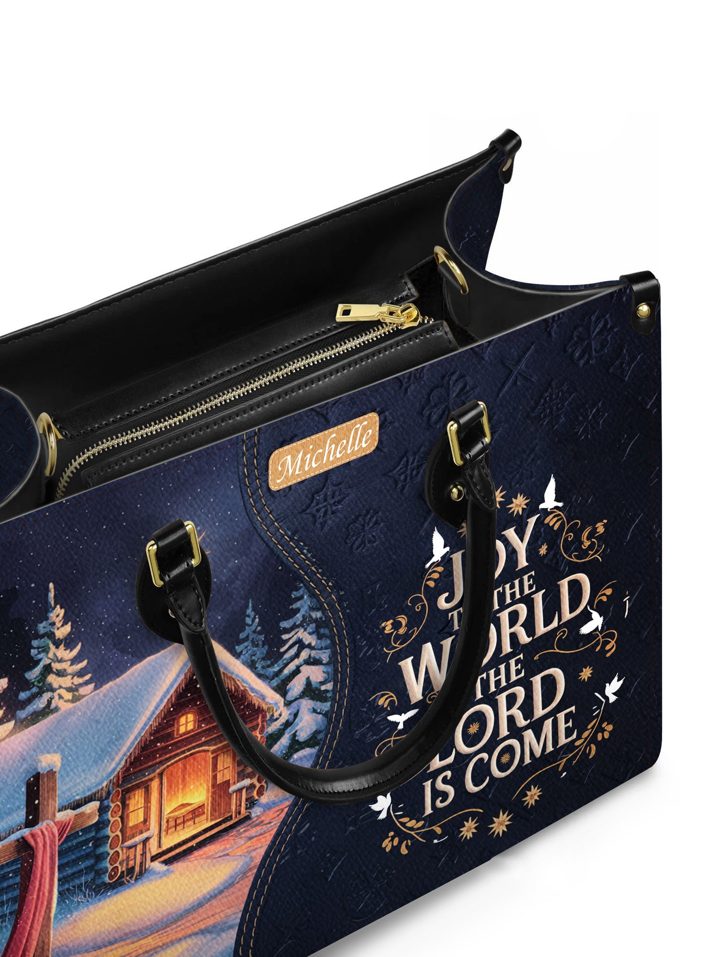 Joy To The World The Lord Is Come Christian Leather Church Bag