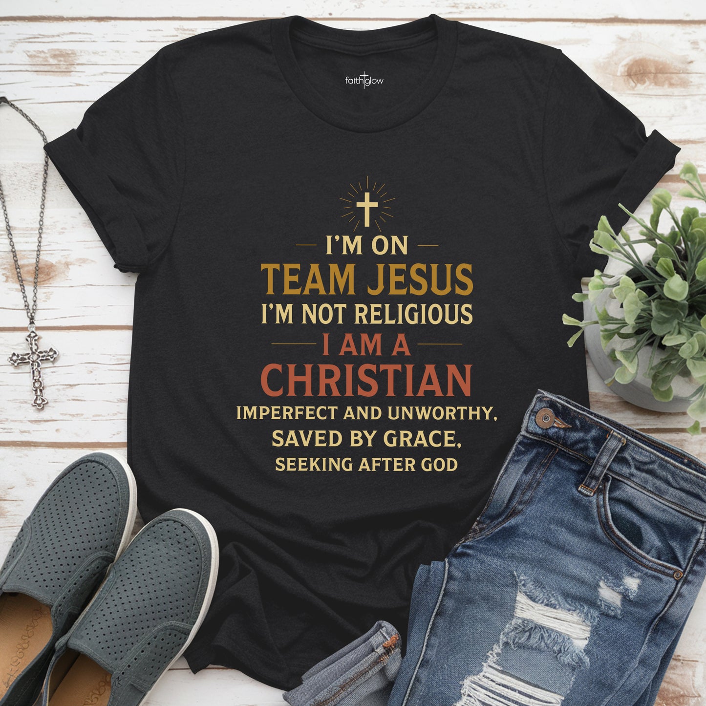 I’m On Team Jesus Christian T Shirt