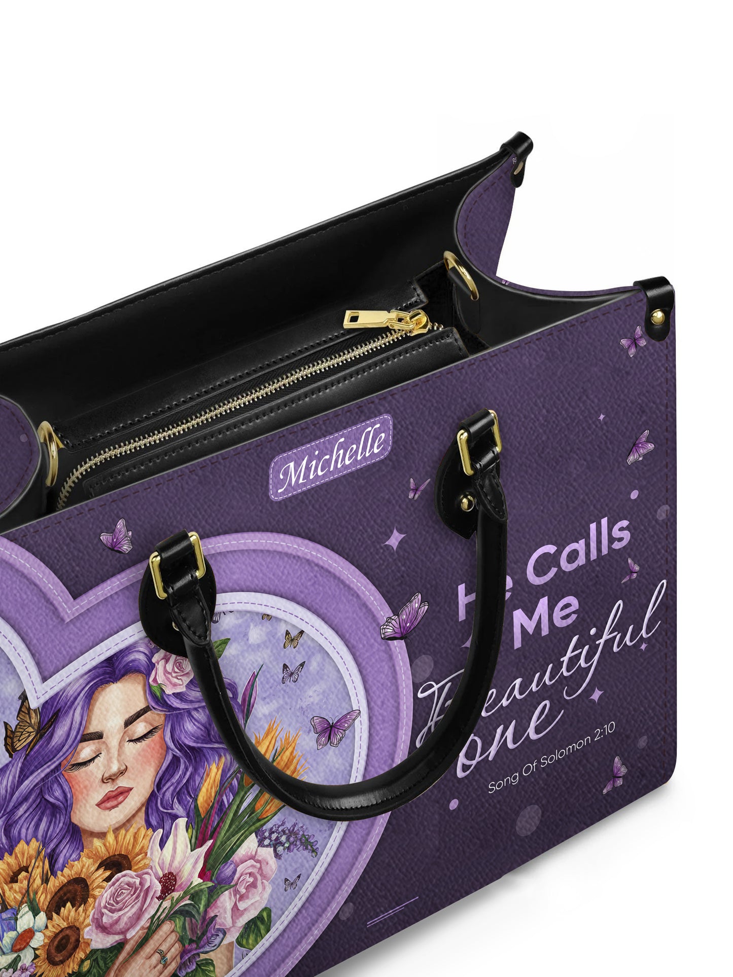 He Calls Me Beautiful One Christian Leather Church Bag
