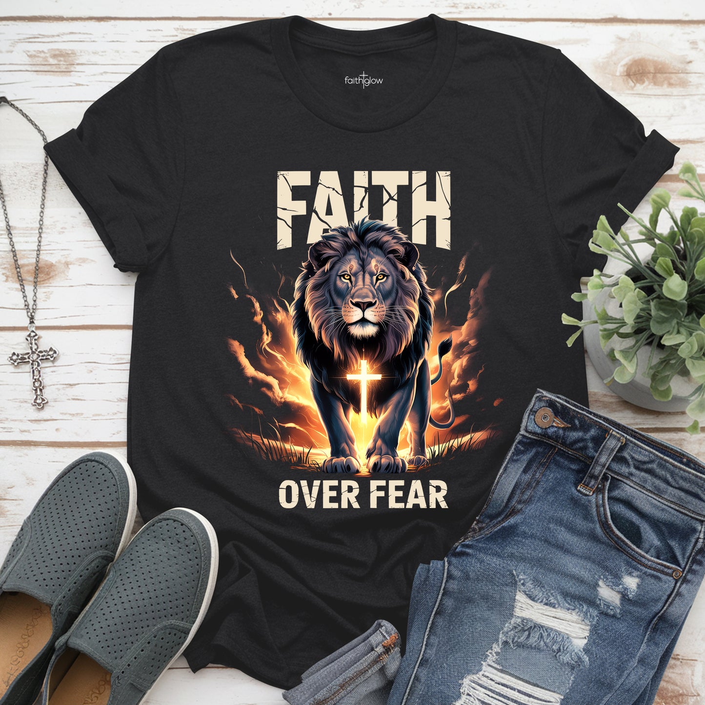 Faith Over Fear Christian T Shirt
