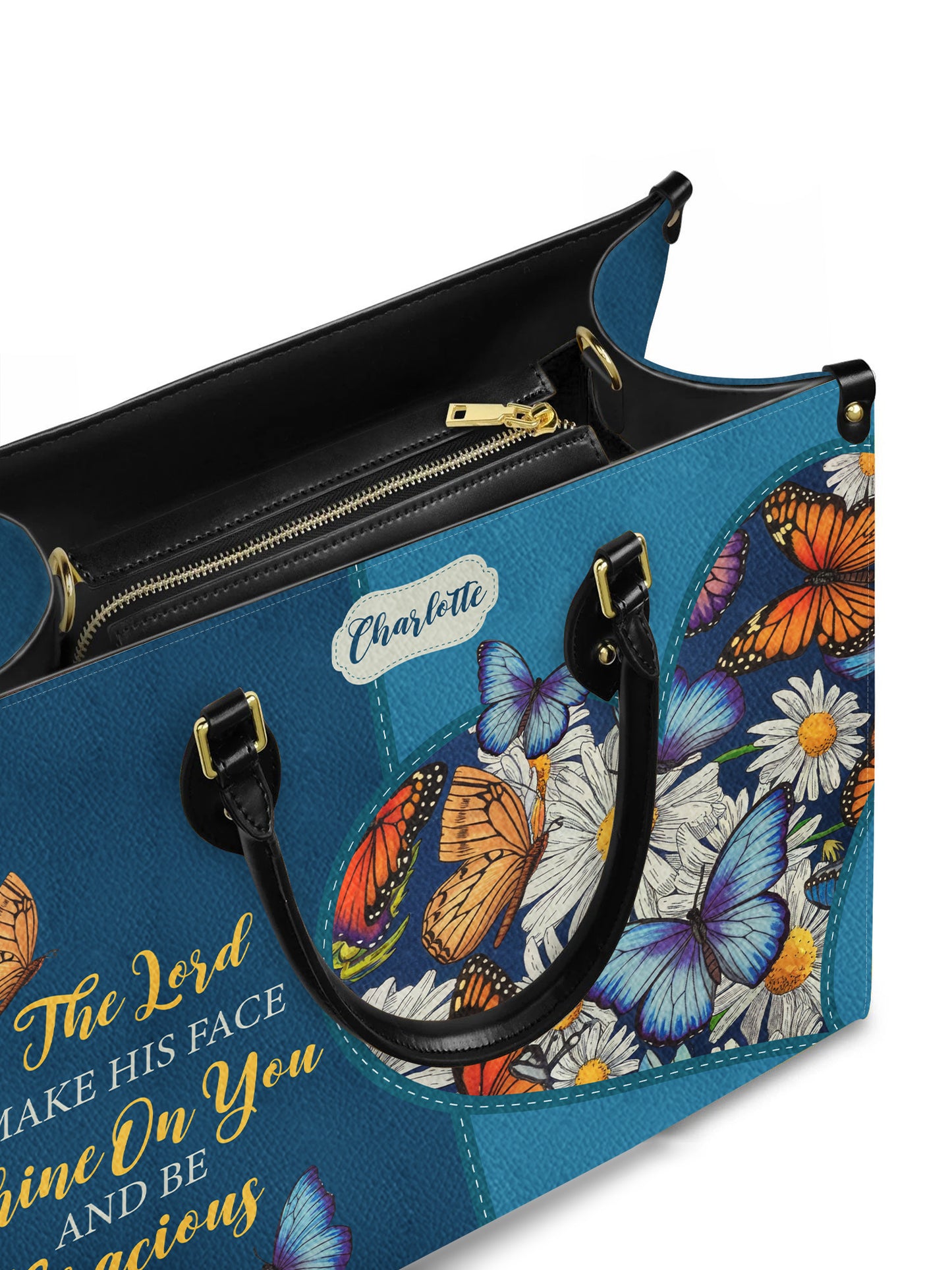 The Lord Make His Face Shine On You Christian Leather Church Bag