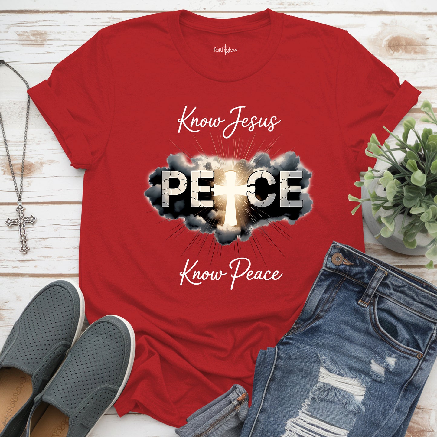 Know Jesus Know Peace Christian T Shirt