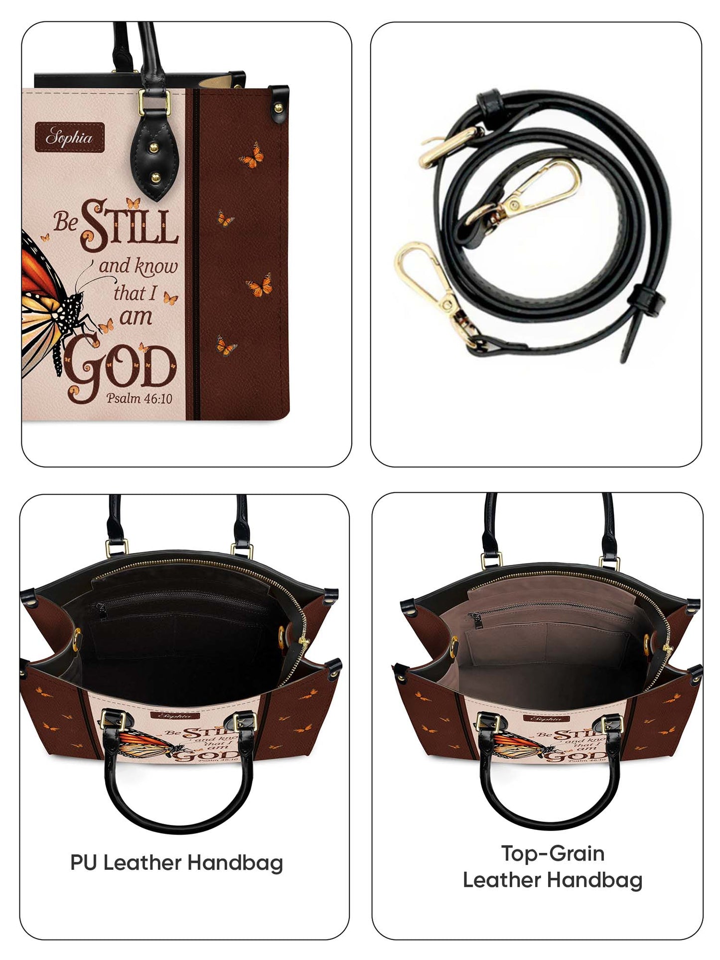 Be Still And Know That I Am God Christian Leather Church Bag