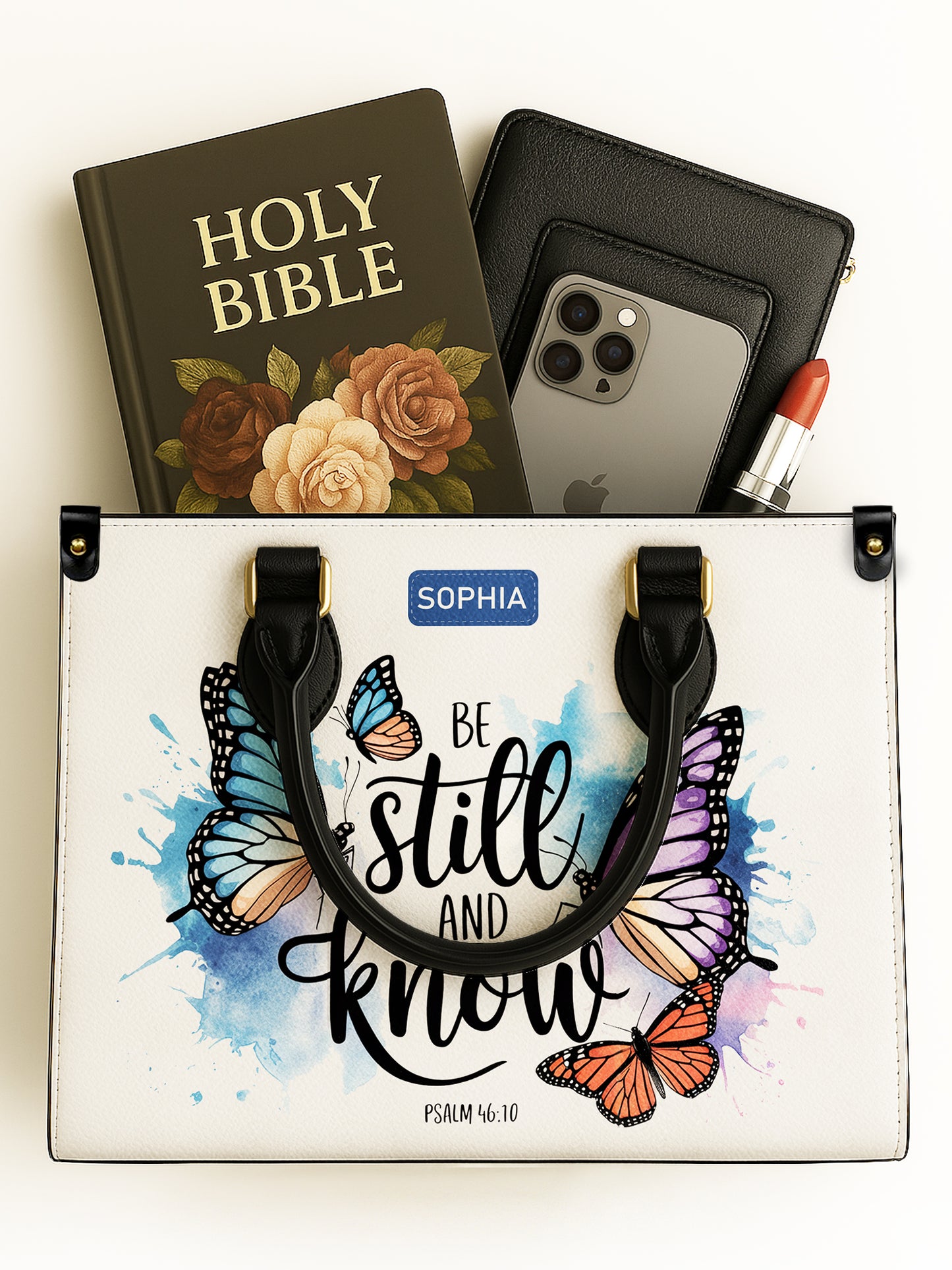 Be Still And Know Christian Leather Church Bag