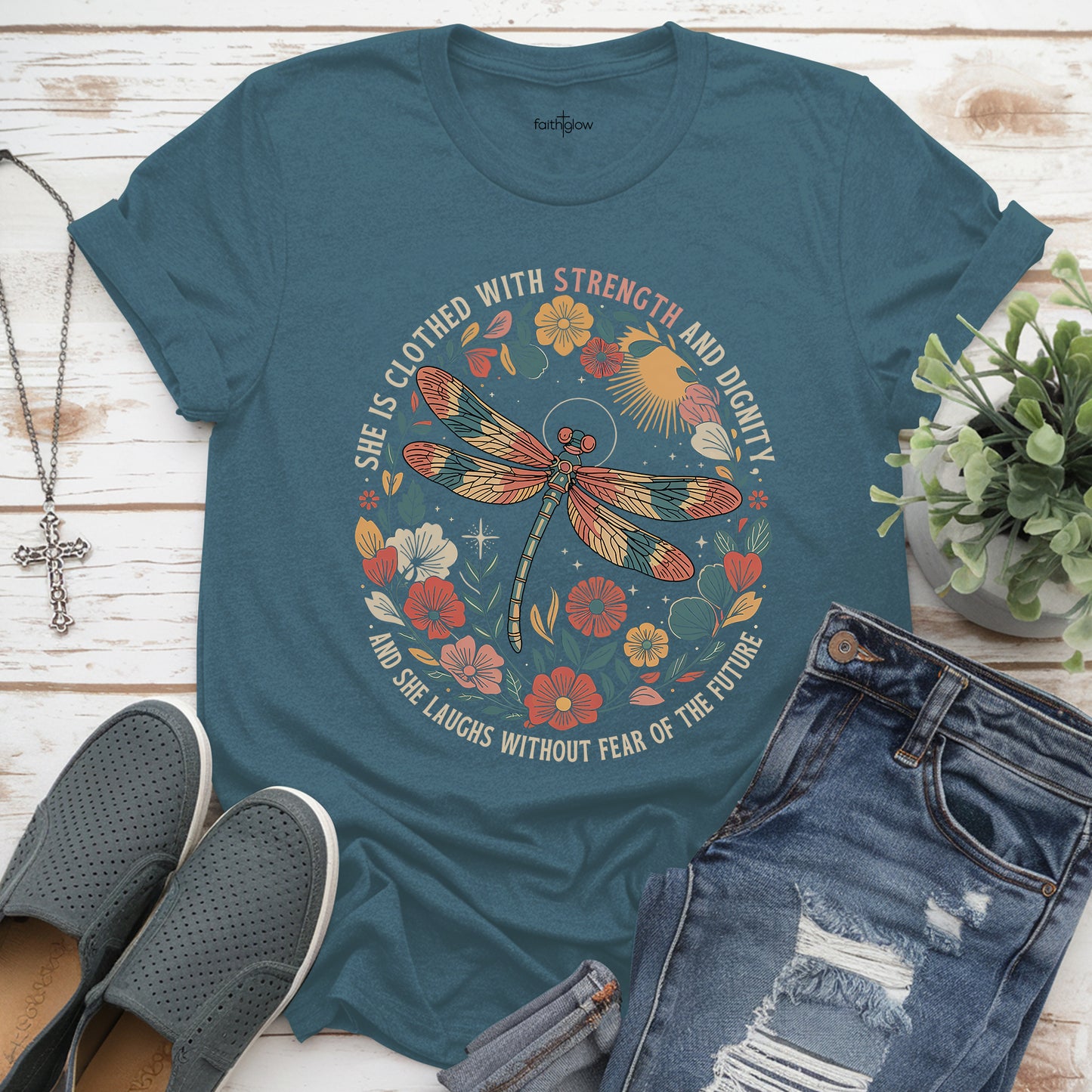 She Is Clothed With Strength And Dignity Christian T Shirt