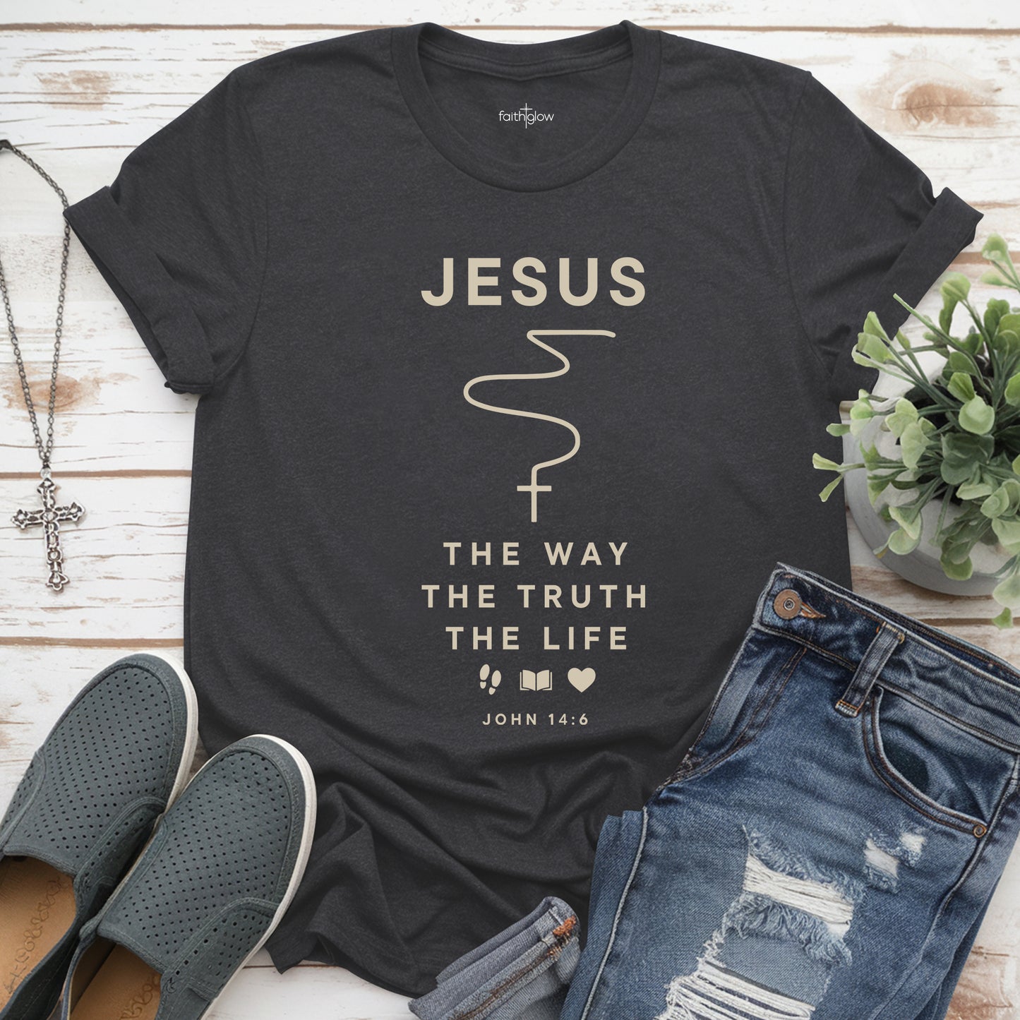 Jesus – The Way, The Truth, The Life Christian T Shirt