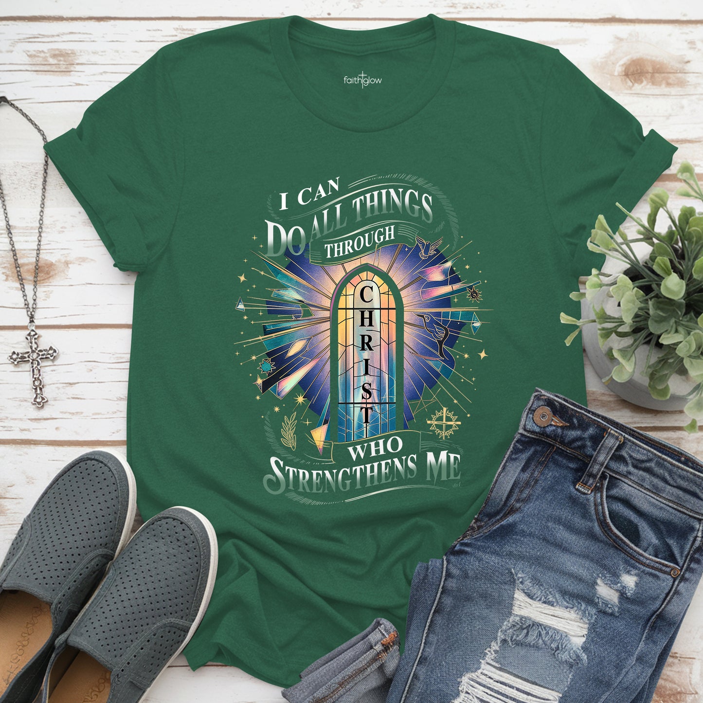 I Can Do All Things Through Christ Who Strengthens Me Christian T Shirt