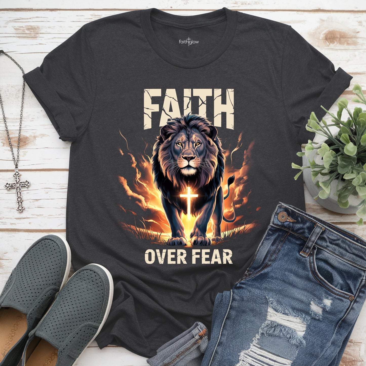 Faith Over Fear Christian T Shirt