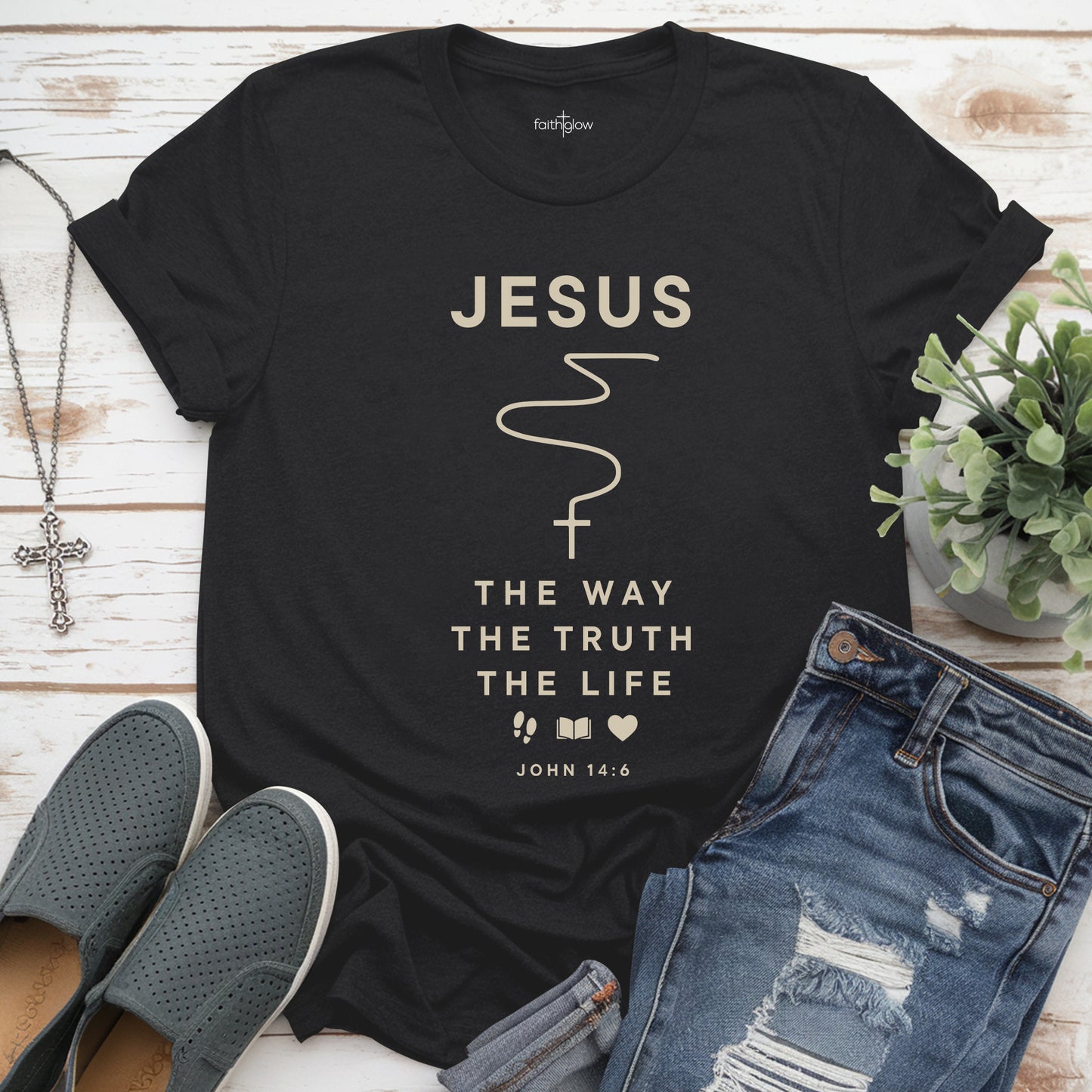 Jesus – The Way, The Truth, The Life Christian T Shirt