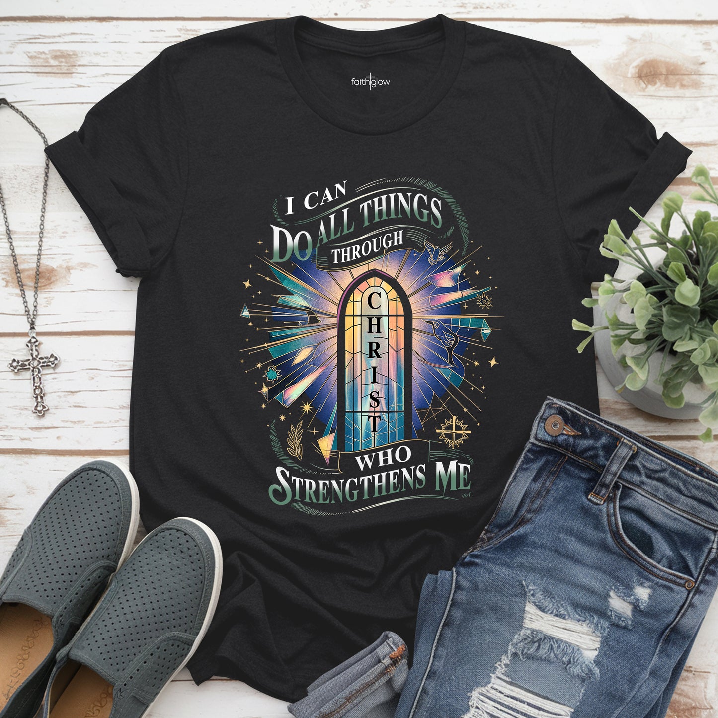 I Can Do All Things Through Christ Who Strengthens Me Christian T Shirt