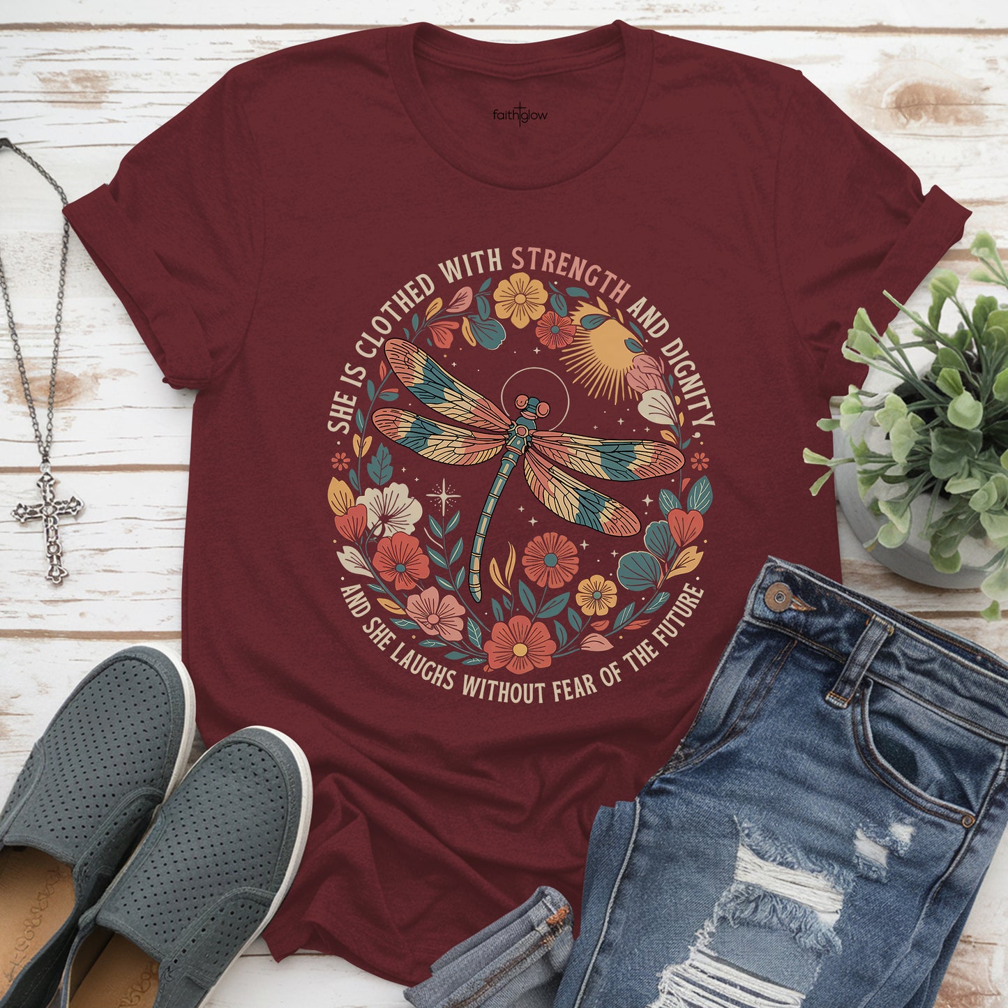 She Is Clothed With Strength And Dignity Christian T Shirt