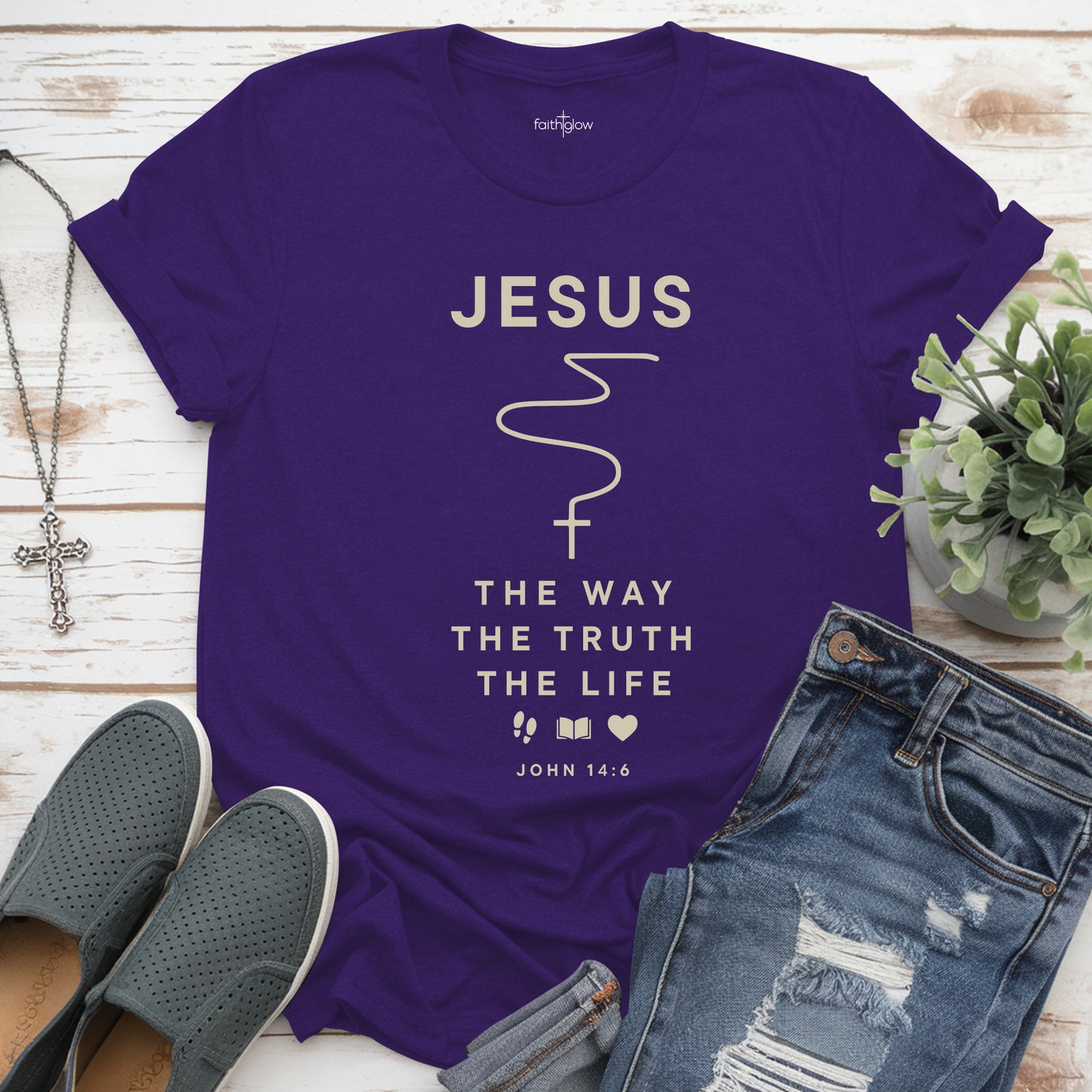 Jesus – The Way, The Truth, The Life Christian T Shirt