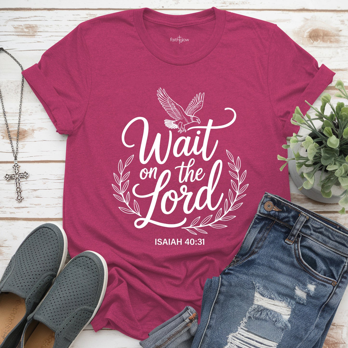Wait On The Lord Christian T Shirt