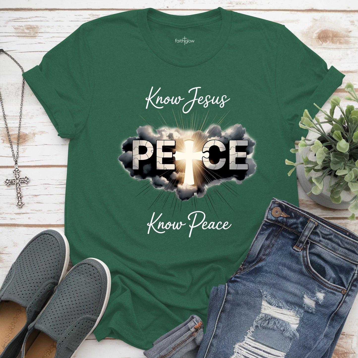 Know Jesus Know Peace Christian T Shirt