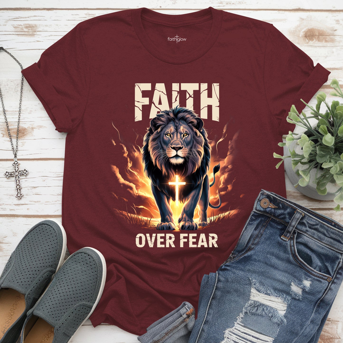 Faith Over Fear Christian T Shirt