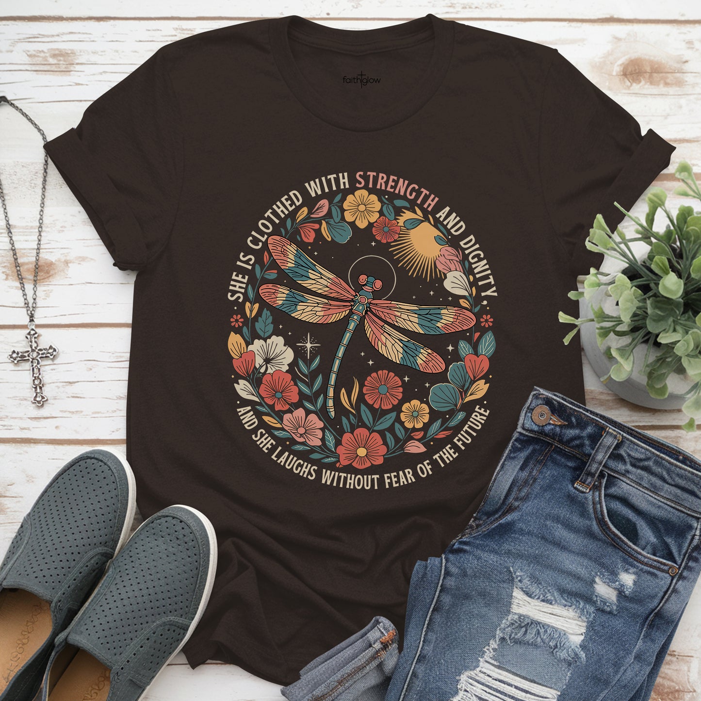 She Is Clothed With Strength And Dignity Christian T Shirt