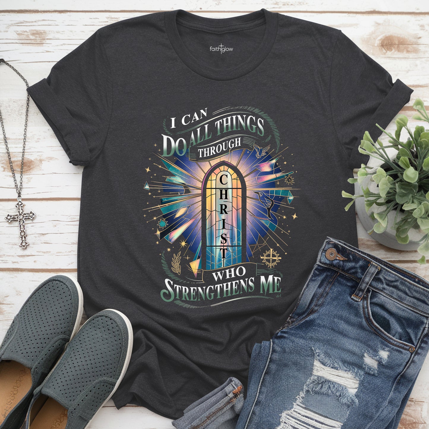 I Can Do All Things Through Christ Who Strengthens Me Christian T Shirt