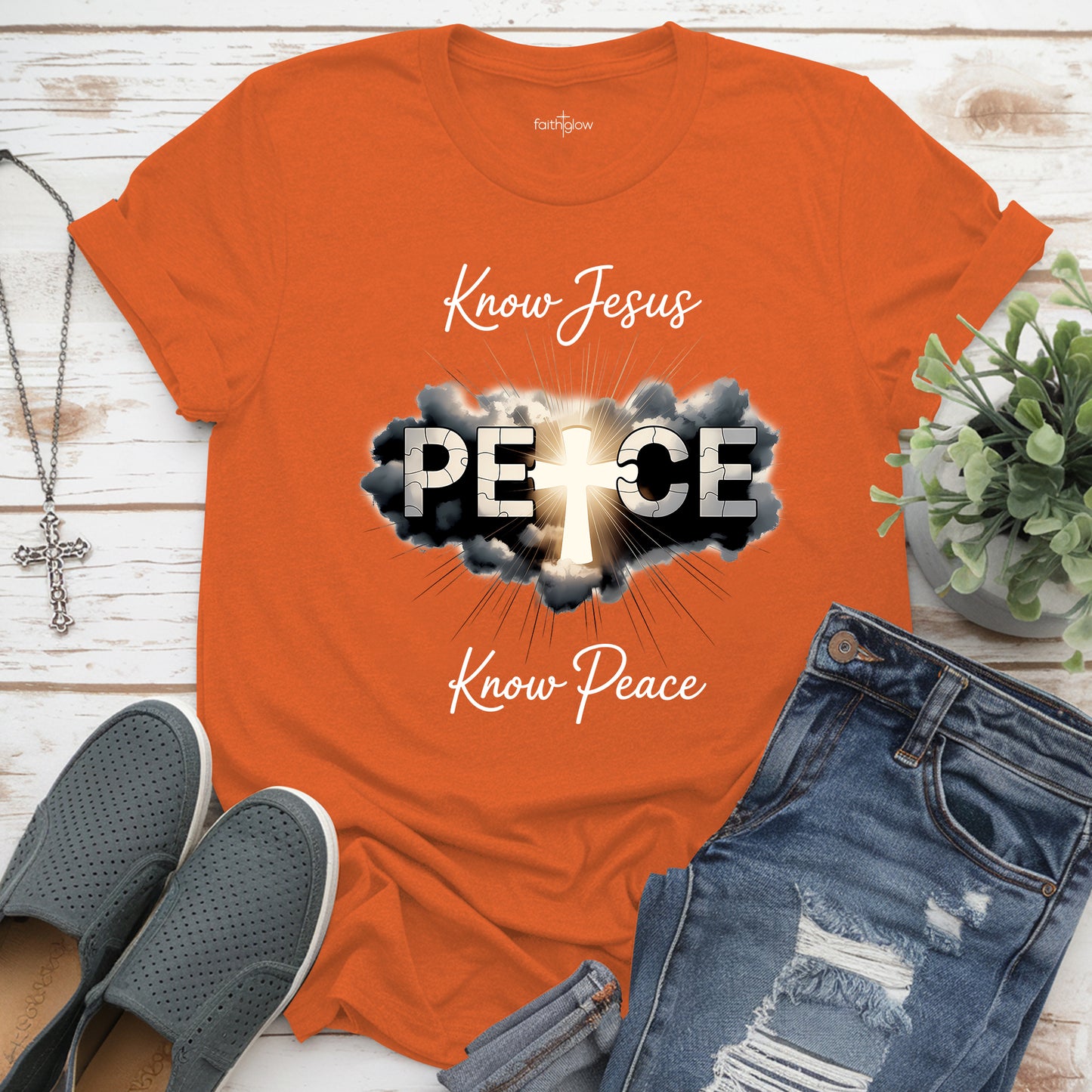 Know Jesus Know Peace Christian T Shirt
