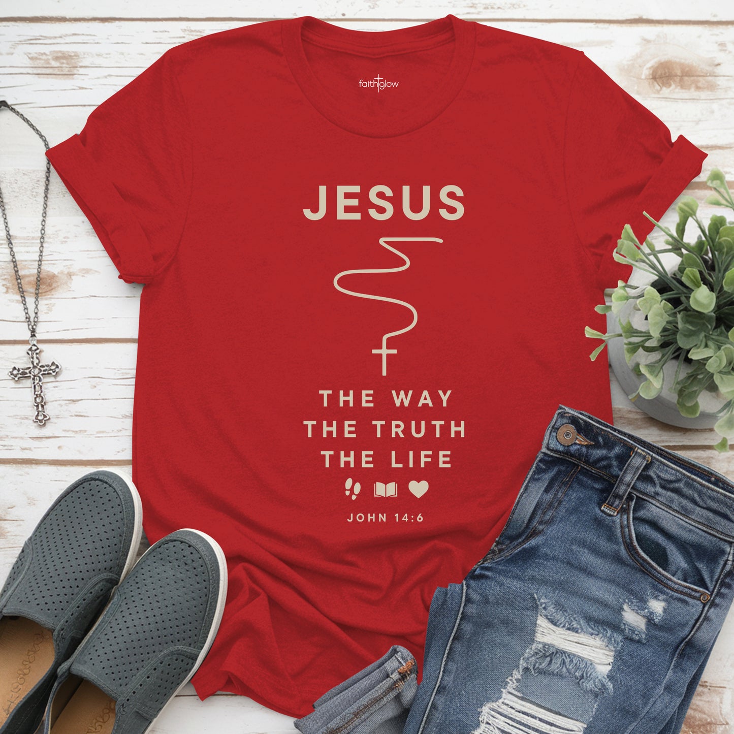 Jesus – The Way, The Truth, The Life Christian T Shirt