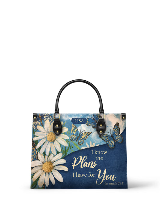 I Know The Plans I Have For You Christian Leather Church Bag