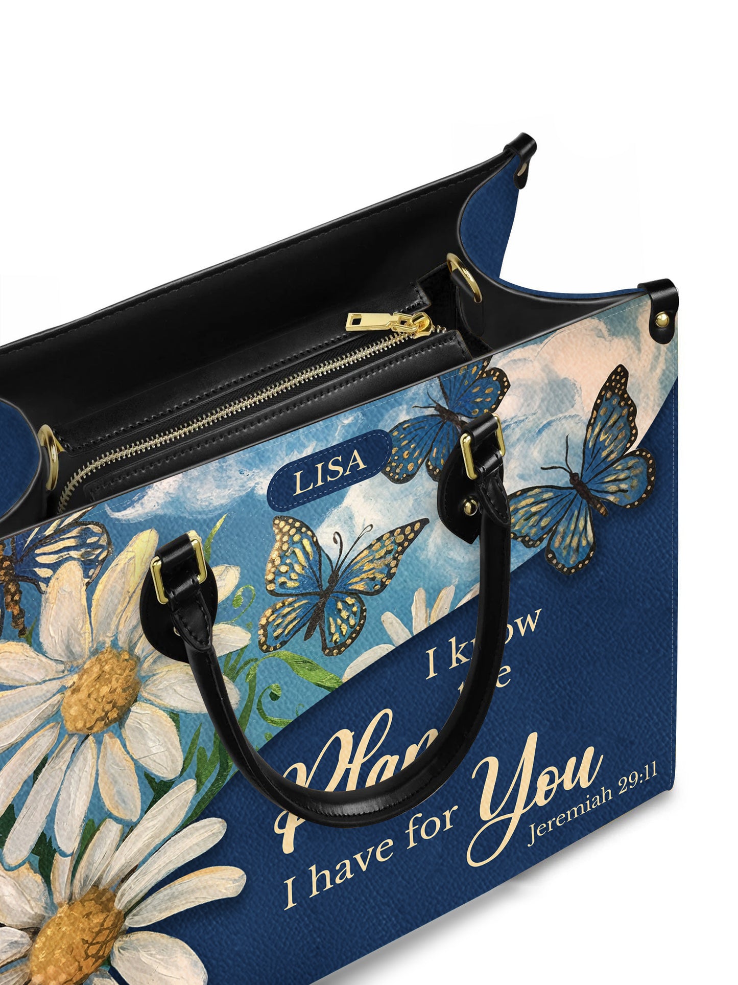 I Know The Plans I Have For You Christian Leather Church Bag
