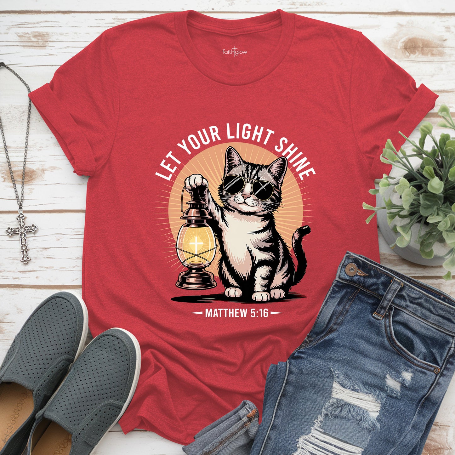 Be The Light Matthew 5:16 Christian T Shirt