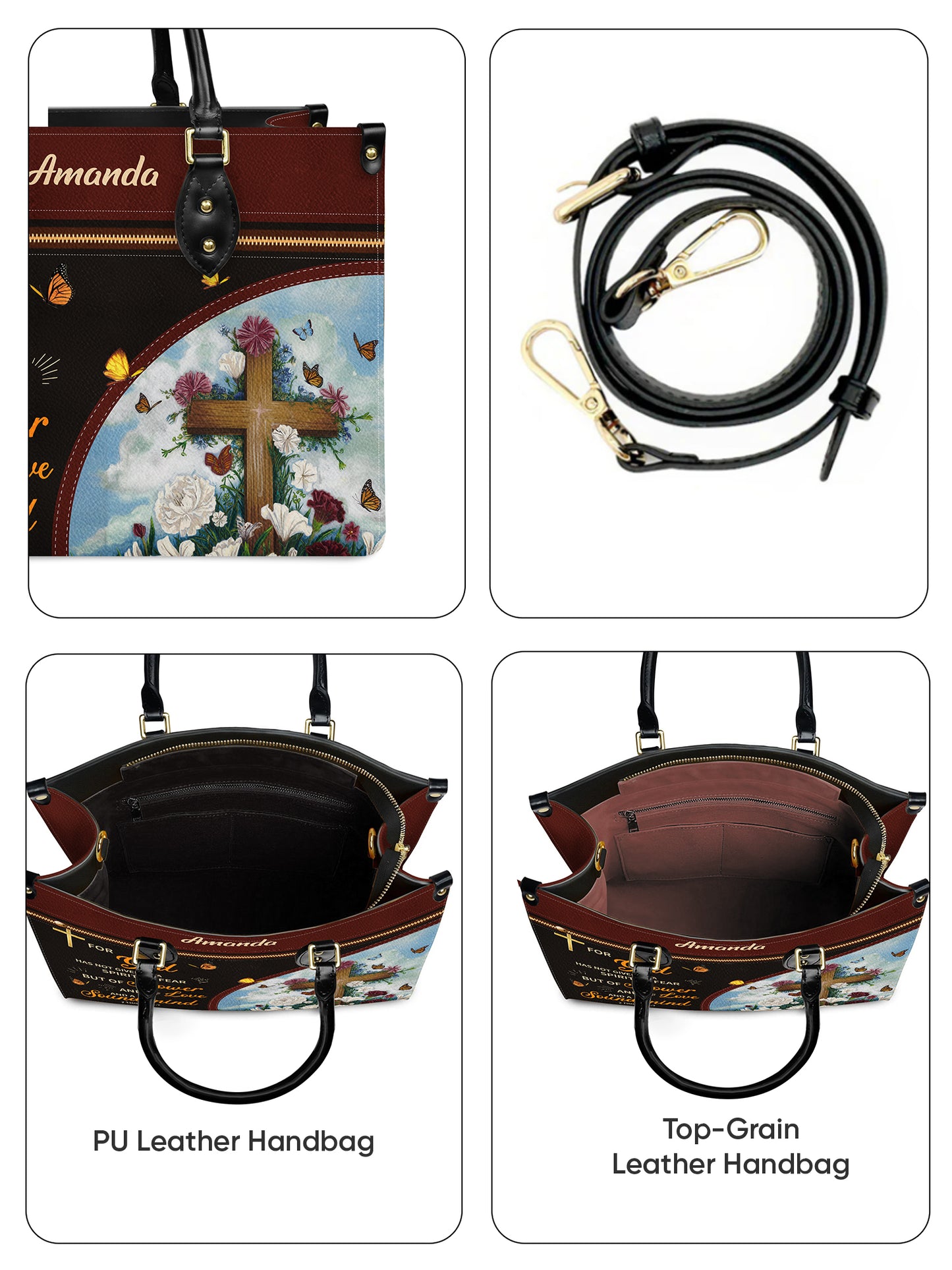 For God Has Not Given Us A Spirit Of Fear Christian Leather Church Bag