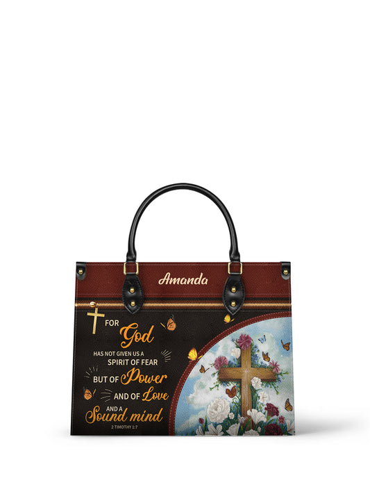 For God Has Not Given Us A Spirit Of Fear Christian Leather Church Bag