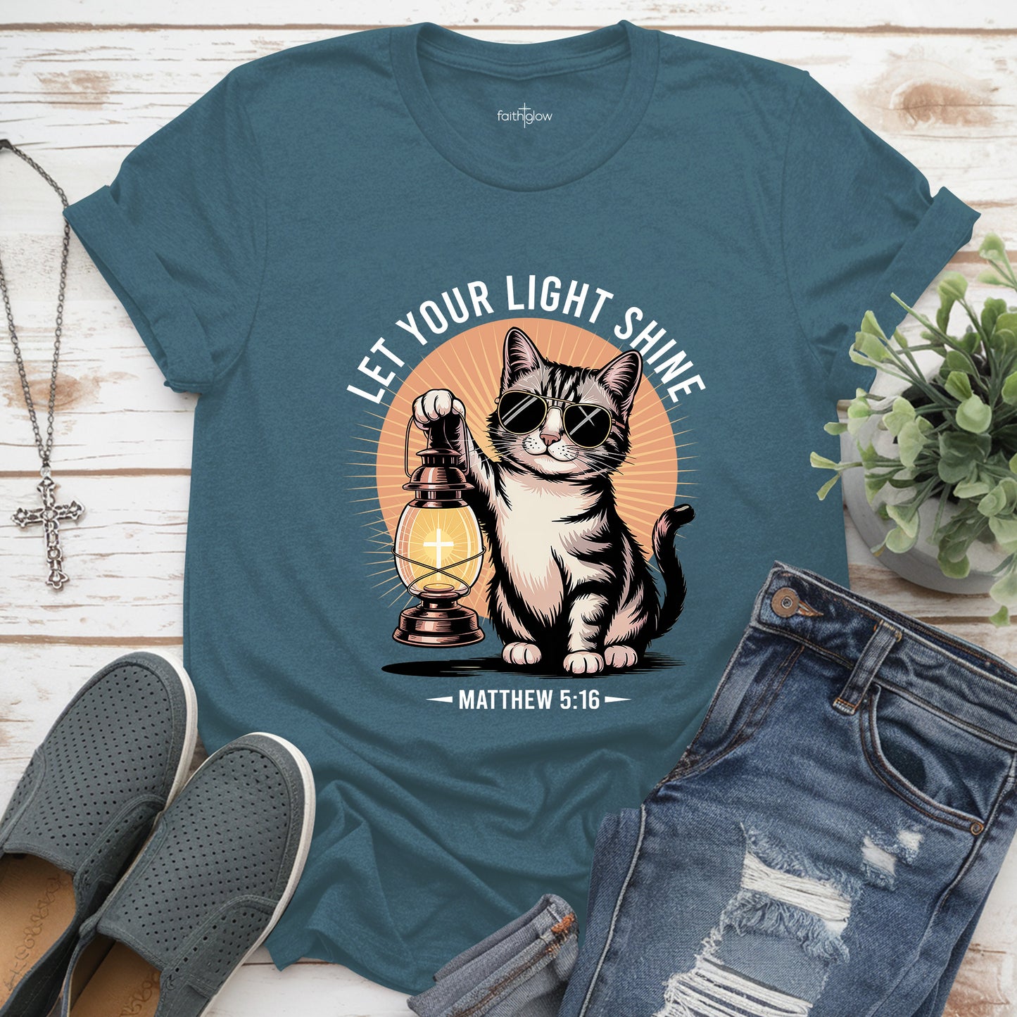 Be The Light Matthew 5:16 Christian T Shirt